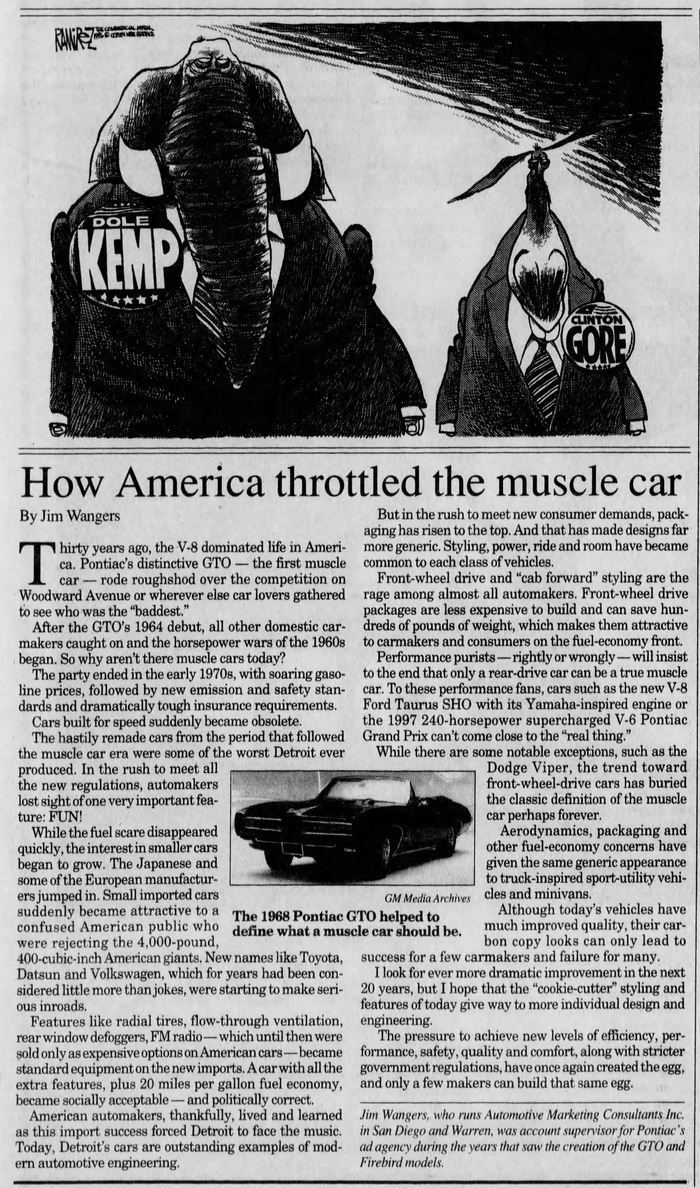 Royal Pontiac - Aug 18 1996 Article On Gto And Woodward (newer photo)